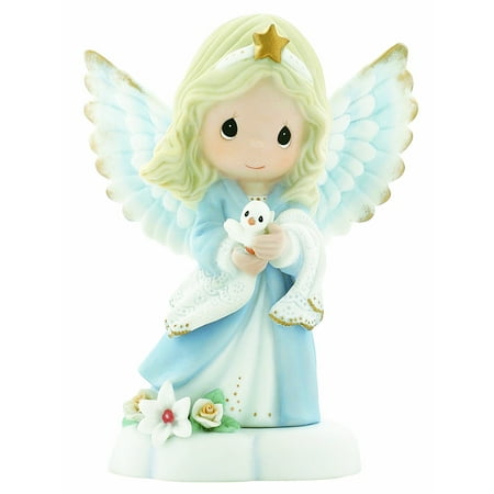Bisque Angel Figurines , In The Radiance Of Heaven's Light, Bisque Porcelain Figurine, Angel, 930012, A radiant angel holds a pure white dove and shares a message of peace to.., By Precious Moments Ship from US ()