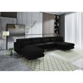thumbnail image 3 of Meridian Furniture Julia Black Velvet Modular Sectional, 3 of 7
