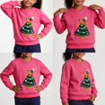 thumbnail image 5 of DOZINSIX 2 Pack Toddler Girls Crewneck Sweatshirts Kids Cotton Cute Embroidered Long Sleeve Fall Winter Pullover Tops, 5 of 9