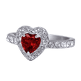 thumbnail image 3 of LuckyLy Anillos de Compromiso y Promesa para Mujer de Corazón, Acero Inoxidable y Zirconia Cúbica – Joyería ideal como Regalos para Mujer Navidad y Regalos San Valentín 14 de Febrero, Modelo rojo 6, 3 of 8