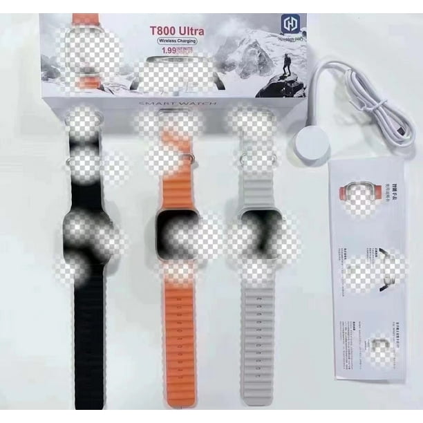 Reloj inteligente T800 Ultra con Bluetooth, recordatorio de llamadas y mensajes, pulsera deportiva multifunción