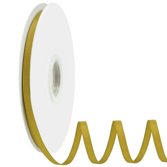 GTYBOVA 3/8 inch Agold Grosgrain Ribbon 50 Yards for Gift Wrapping Weddings DIY Floral Decor Sewing & More