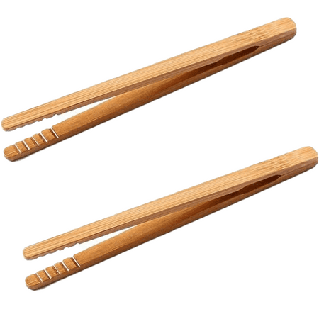 

Reusable Classic Bamboo Toast Tongs - Wood Cooking Tong Ideal for Toaster Fruits Bread & Pickles Kitchen Utensil For Cheese Bacon Muffin Fruits Bread Shape 1