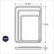 thumbnail image 2 of Bandeja para hornear de aluminio para uso comercial, de media hoja, para cocina, comedor, restaurante, hogar, apartamento, dormitorio, hotel, 17,9 x 12,9 x 1, paquete de 3, color plateado, 2 of 5