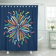 thumbnail image 1 of ABPHQTO Formas abstractas de fuegos artificiales colorido festivo aniversario hermoso cumpleaños brillante impermeable baño cortinas de ducha conjunto 165x180 cm ABPHQTO PKNMT66x72Shower-9700, 1 of 2