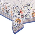 thumbnail image 5 of FINGERCRAFT Tablecloth, High GSM Cotton Fabric, Distinctive Printed Design Table Cover, Blue Floral (54in), 5 of 6