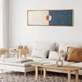 thumbnail image 2 of IDEA4WALL Extra Large Framed Canvas Print Wall Art Radiant Dawn Abstract Sunburst Artwork Nature Vintage Pastel Fine Art Antique Retro Wall Decoration Relax/Calm for Rooms Decor - 60"x20", 2 of 5