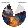 thumbnail image 2 of Sikiie Cosmic Dog Starry Night 30-48 inches {designName} Print Christmas Tree Skirt Snowman Xmas Tree Skirt with Edge Christmas Decorations for Holiday Party-48", 2 of 7