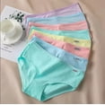 thumbnail image 5 of Women's Underwear Candy Color Comfort High-Quality Cotton Mid Waist Breathable Solid Color Skin Friendly,7 Pack., 5 of 7