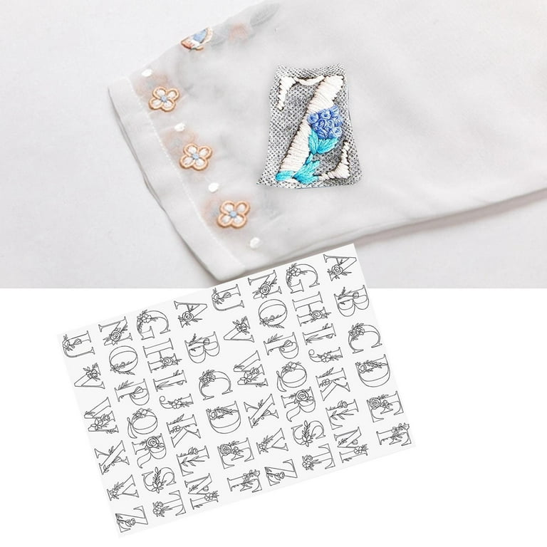 Water Soluble Stabilizer Embroidery Stabilizer Heavy Duty Stitch Embroidery Paper for Hand Sewing Linen Handbags Cross Stitch Tablecloths Style D