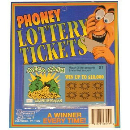 Phoney Joke Lottery Tickets Pack of 2 Ticket Winner Everytime Funny (Best App For Buying Sports Tickets)