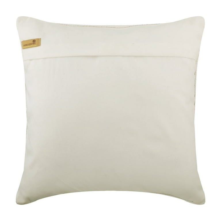 White Decorative Pillow Covers Faux Silk, Pinch Pleat, 24x24 inch, Pack of 2
