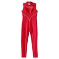 thumbnail image 6 of inhzoy Gymnastic Dance Jumpsuit for Girls Shiny Sequins Ballet Dance Leotard Burgundy 10, 6 of 8