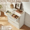 thumbnail image 3 of Fluted 5 Drawers Dresser, 34" Tall Modern Chest of Drawers, Curved Profile Design, Wood Drawer Organizer for Bedroom, Living Room, Entryway, White, 3 of 7