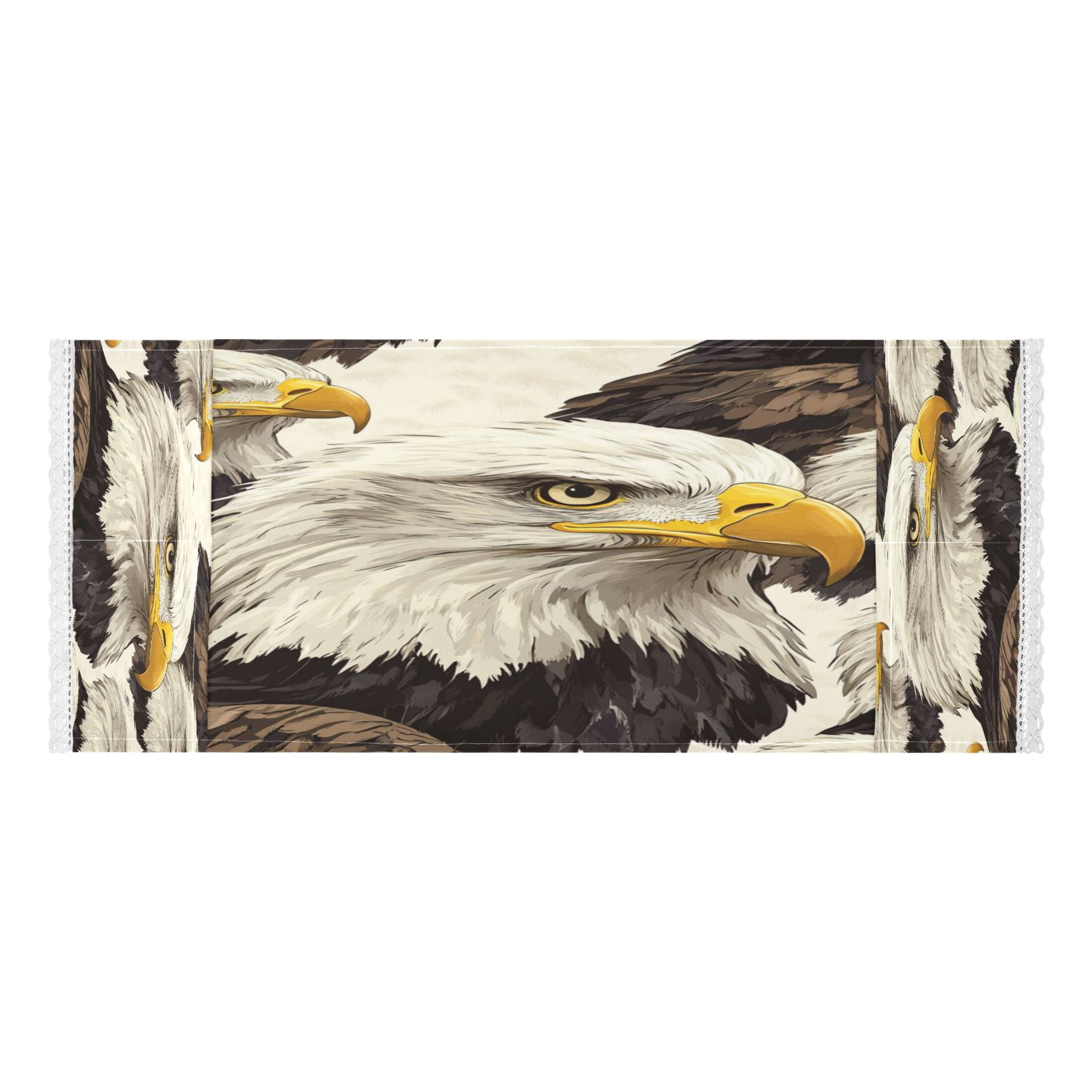 Bald EagleWasher and Dryer Covers Dust-Proof and Oil Resistant Fridge Cover with 4 Storage Pockets Washing Machine Top Cover for Laundry Kitchen Home 51.2 x 22 In