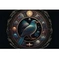 thumbnail image 2 of Bird of the Zodiac - Astrology Bird Canvas Wall Art, 2 of 2