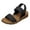 Black, variant on IUJSOY Womens Sandals Comfortable Walking Shoes Elastic Strappy Sandals Open Toe Flats Shoes