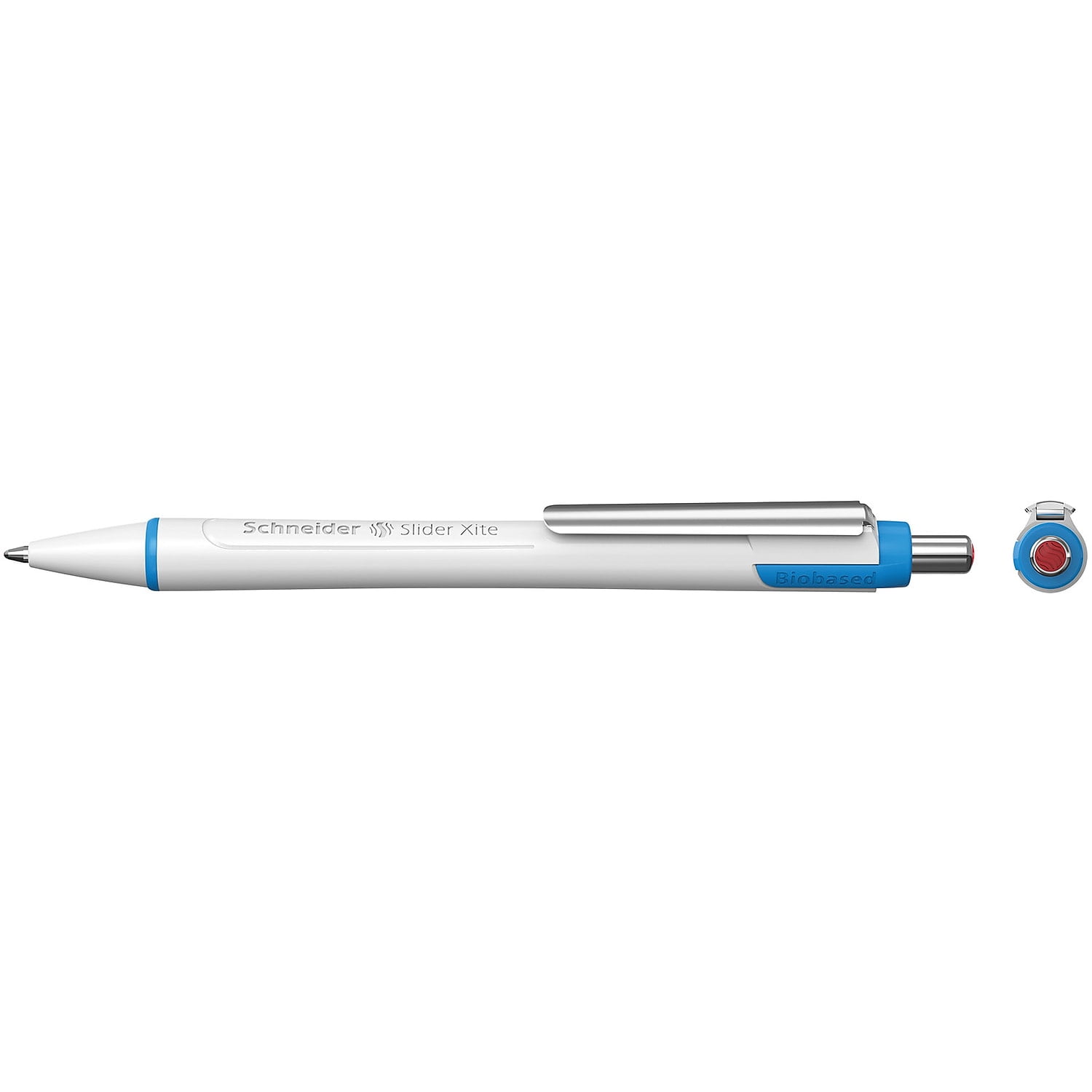Schneider Slider Xite XB Refillable + Retractable Ballpoint Pen, 1.4 mm, Red Ink, Box of 10 Pens