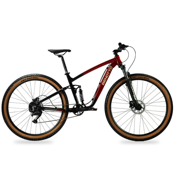 Bicicleta BENOTTO Montaña ARIZONA R29 9V. Hombre DS Frenos Doble Disco Hidraulico Aluminio Grafito/Guinda Talla:UN