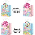 thumbnail image 3 of 20pcs Candyland Party Gift Treat Bags Lollipop Themed Party Goodie Bags with Handles Candyland Birthday Paper Gift Bag for Sweet Candy Party Baby Shower Supplies, 3 of 9