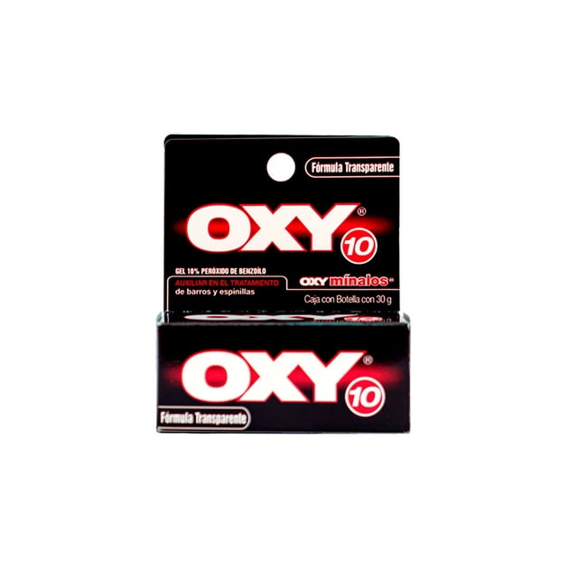 Gel anti acné, barros y espinillas OXY 10 transparente 30ml