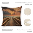 thumbnail image 4 of Wooden walkway ocean suns Linen toss pillowcase Decoration pillowcase Gift preferred 20x20" Cushion cover 1 set Sofa pillowcase Sofa bedroom living room car, 4 of 8