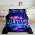 thumbnail image 2 of Erosebridal Neon Mushroom Comforter Sets Full Size, Dreamy Starry Sky Comforters & Duvets, Botanical Bedroom Decor, Ultra Soft, 2 of 7