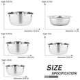 thumbnail image 6 of 304 Stainless Steel Mixing Bowls without Lids Set of 5 for Kitchen- Easy To Clean, Nesting Bowls for Baking, Stand Mixer, 6 of 6