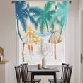 thumbnail image 4 of Tie Up Curtains for Windows Boho Summer Beach Valance Adjustable Balloon Curtain Mount Coconut Tree Bohemian Tie Up Shades for Kitchen Living Room Bedroom Privacy Curtain Drape 34x45 Inch, 4 of 9