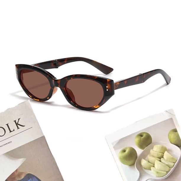 Gafas de sol plegables Gafas de sol a prueba de rayos ultravioleta Gafas de sol de moda para exteriores con forma de ojo de gato para mujer de estilo europeo y americano