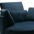 thumbnail image 4 of DREAMSIDEA Swivel Barrel Accent Chair with Storage Ottoman, Chaise Lounge Indoor with Removable Pillow, Oversized Swivel Sofa Chair for Living Room, Chenille Navy, 4 of 6