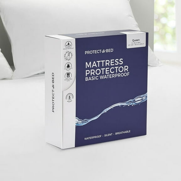 Protect-A-Bed, Basic, Mattress Protector, Waterproof, 5-sided, Queen Size