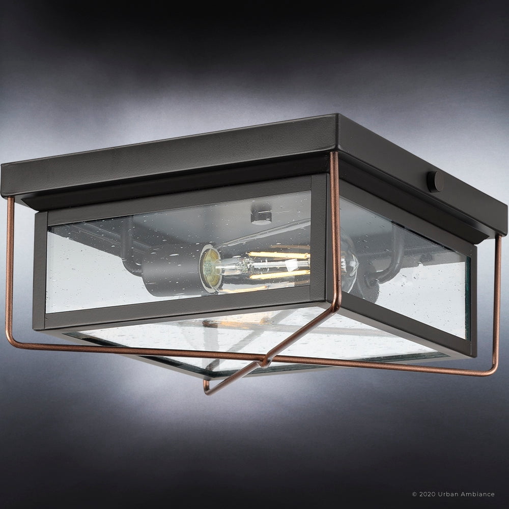 Luxury Vintage Ceiling Light, 5.5H x 11.5W, with Old World Style, Olde Bronze, UHP1330 by Urban Ambiance