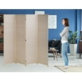 thumbnail image 2 of CL.HPAHKL Bamboo Room Divider 4 Panel Folding Privacy Screen Freestanding Wall Divider 6 ft Tall Room Partitions and Dividers for Home Bedroom Living Room, Natural, 2 of 7