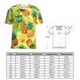 thumbnail image 2 of Lunarable Pineapple Womens Tops Women's Fashion Casual Short Sleeve Flower Print Round Neck Pullover Top Blouse, 2 of 6