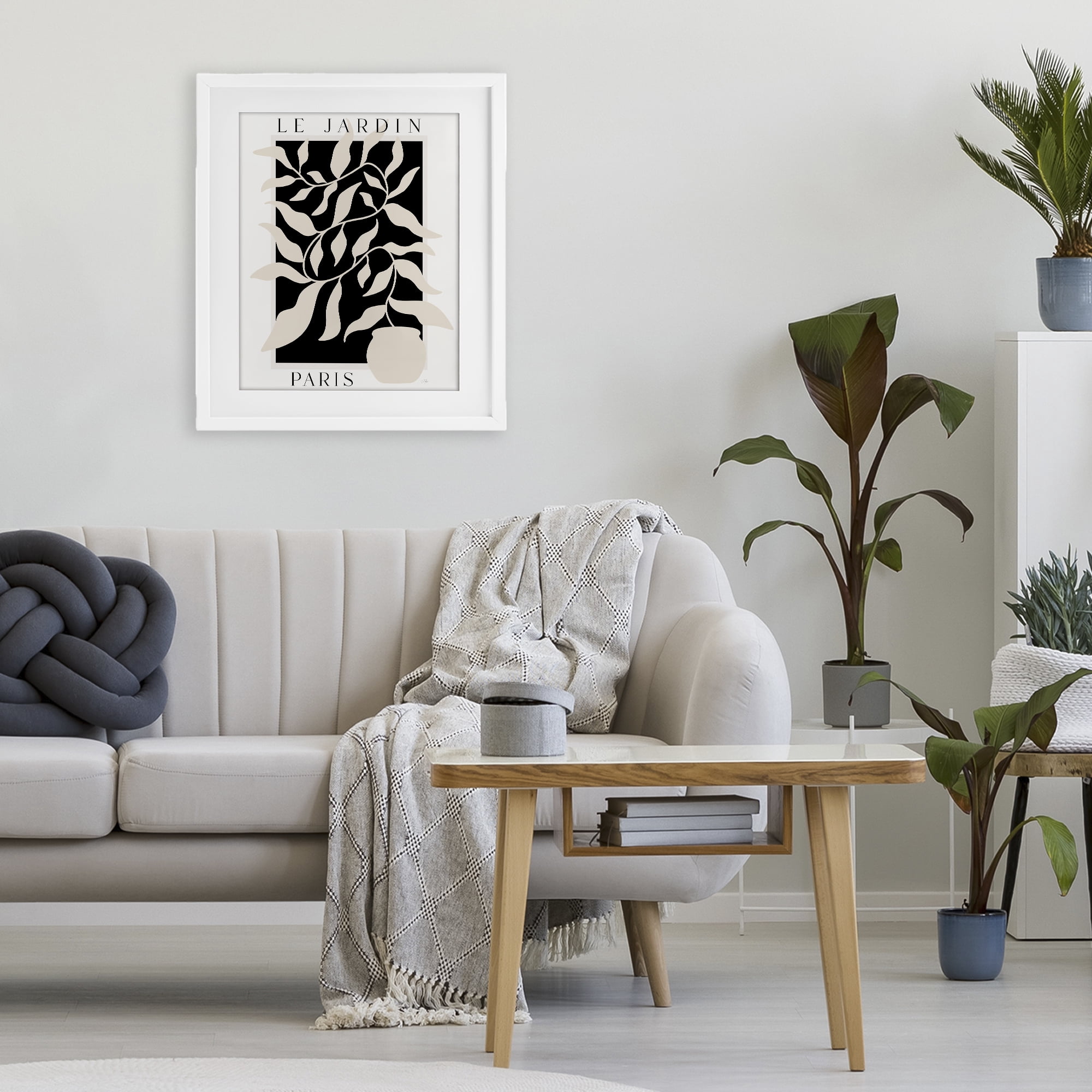 Stupell Industries Le Jardin Paris Botanicals White Framed Print Under Glass, design by Natalie Carpentieri