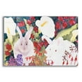 thumbnail image 1 of Epic Art 'Bunnies with Callas' by Carissa Luminess, Acrylic Glass Wall Art, 24"x16", 1 of 8