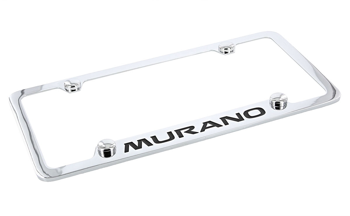 Nissan Murano chrome plated metal license plate frame holder 4 hole