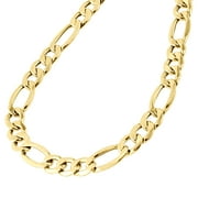 JFL DIAMONDS & TIMEPIECES Genuine 14K Yellow Gold 8.50mm Solid Plain Figaro Link Chain Necklace 24 Inch