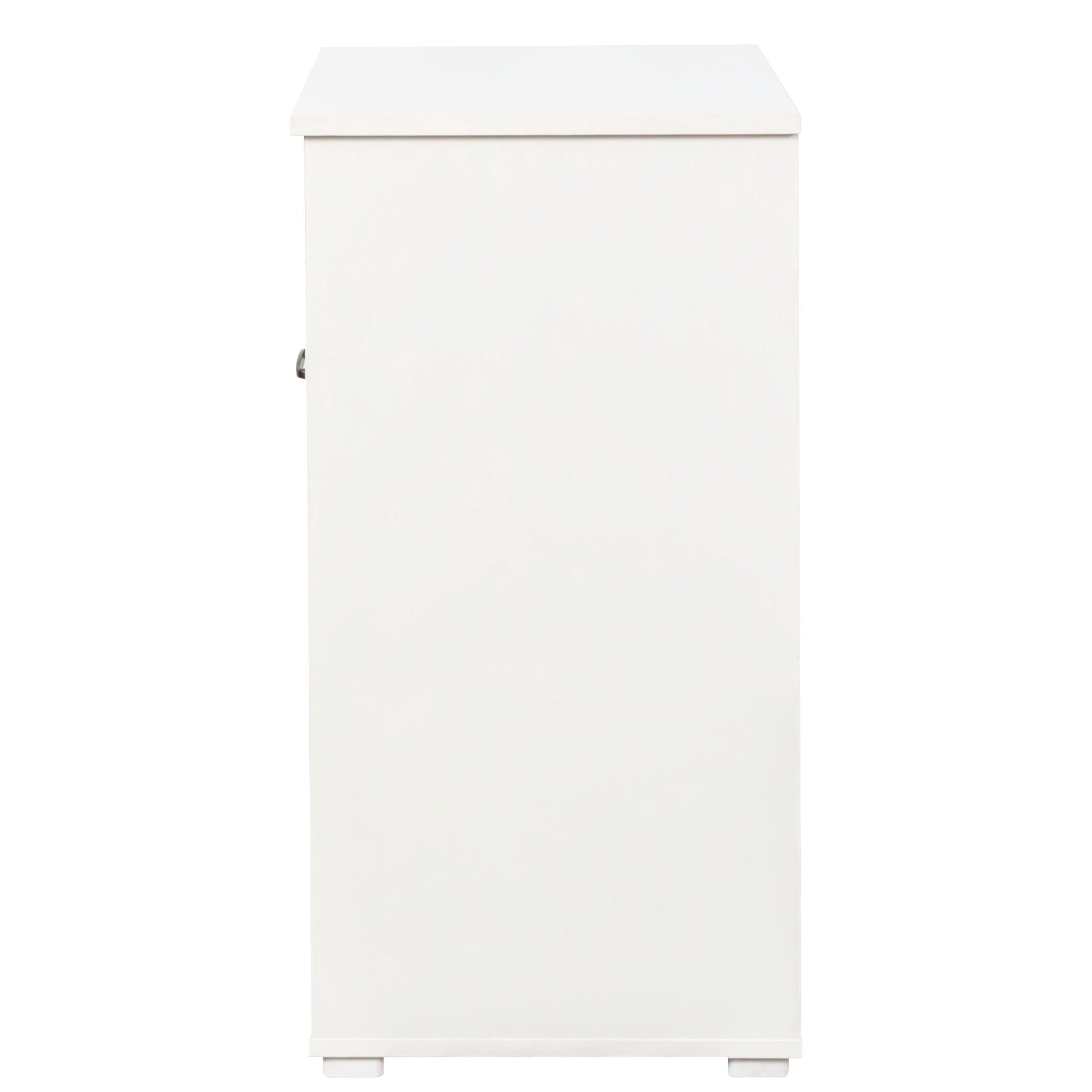 Noble House Compact Laundry Cabinet with Removable Liner Bag, Tilt-Out Hamper Storage Cabinet with Open Shelf, White