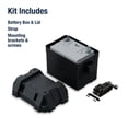 thumbnail image 5 of Attwood U1 Small Series 16 Vented Marine Boat Battery Box with Mounting Kit and Strap, Black, 5 of 7