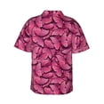 thumbnail image 3 of Picia Pink Butterfly Gentle Cotton Regular Fit Short Sleeve Casual Hawaiian Shirt for Men-Medium, 3 of 9