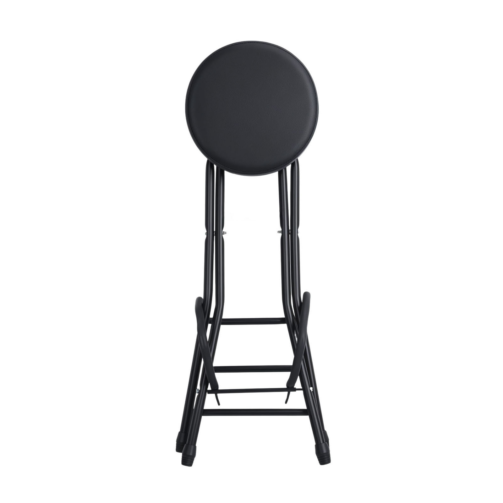 Guitar Stool with Padded Seat, Collapsible Chair with Guitar Stand, Retractable Hook, Adult Portable Folding Stool