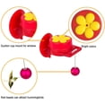 thumbnail image 3 of HAHDAXIA Handheld Hummingbird Feeders with Suction Cup, Multifunctional Mini Hummingbird Feeder with Perches for Outdoors, Kit Includes Cleaning Brush Red (2 Pack), 3 of 7