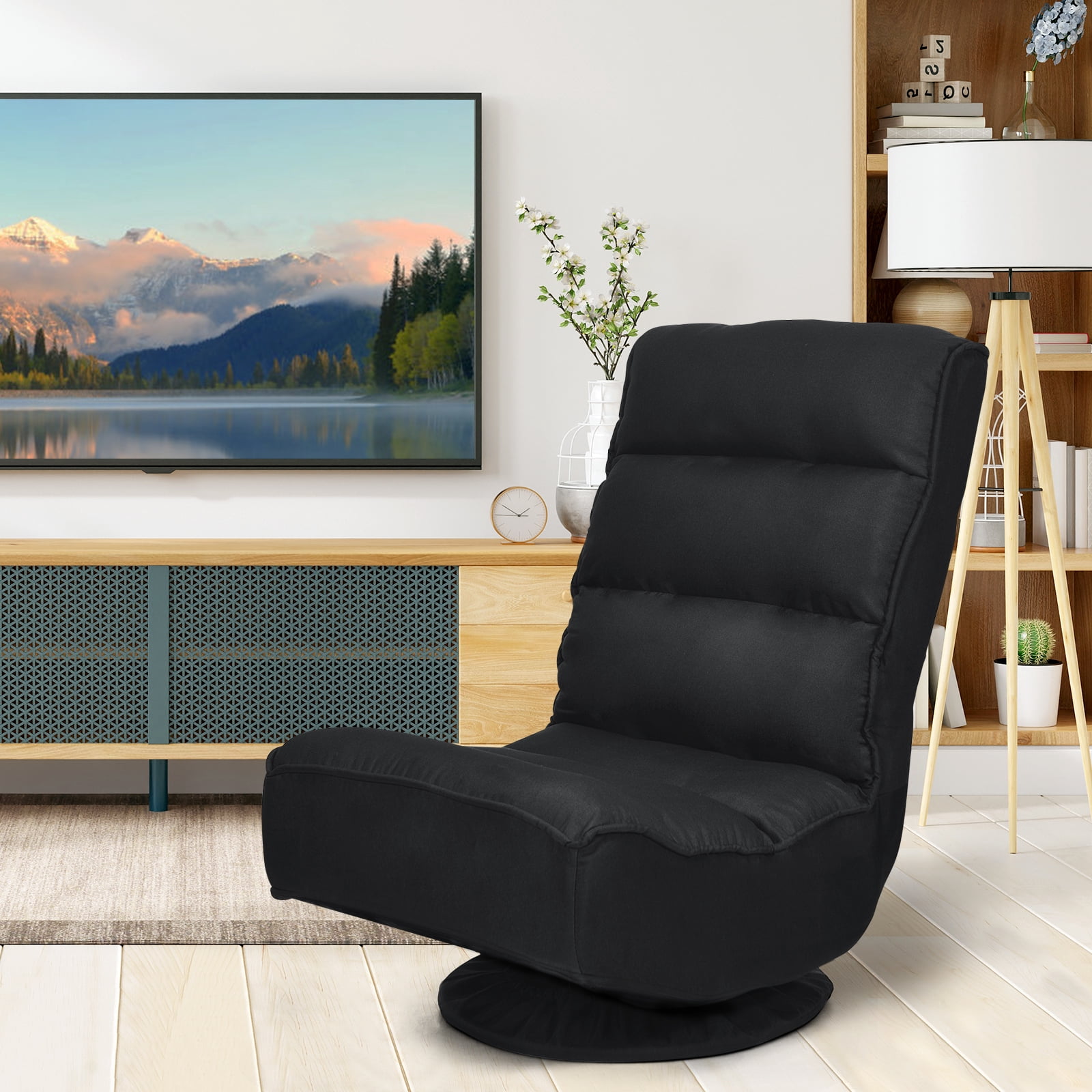 Giantex Rotatable Floor Chair, Foldable Floor Chair, Floor Seat Cushion, Lazy Sofa for Meditation, Yoga, Ideal for Home & Office