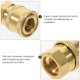 thumbnail image 2 of Adaptador de manguera de jardín de 4 piezas, conector de manguera de 1/4 de pulgada, desconexión rápida., 2 of 6