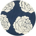 thumbnail image 6 of SAFAVIEH Cambridge Permelia Geometric Floral Wool Area Rug, Navy/Ivory, 6' x 6' Round, 6 of 10