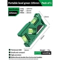 thumbnail image 2 of Portable Magnetic Pocket Level Gauge Mini Protractor With Metric Ruler Woodworking Level Gauge Horizontal & Vertical Measure ,Woodworking Protractor, 2 of 6
