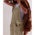 thumbnail image 4 of sicmoss Women's Brown Y2K Baggy Wide Leg Bib Overalls Adjustable Strap with Pockets, 4 of 6