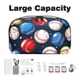 thumbnail image 3 of Baseball Travel Organizer Digital Pouch Charger Case Organizer Charge Cord Organizer Waterproof Oxford Cloth Electronics Organizer Bag 5.9x9.44x3.14 in., 3 of 6